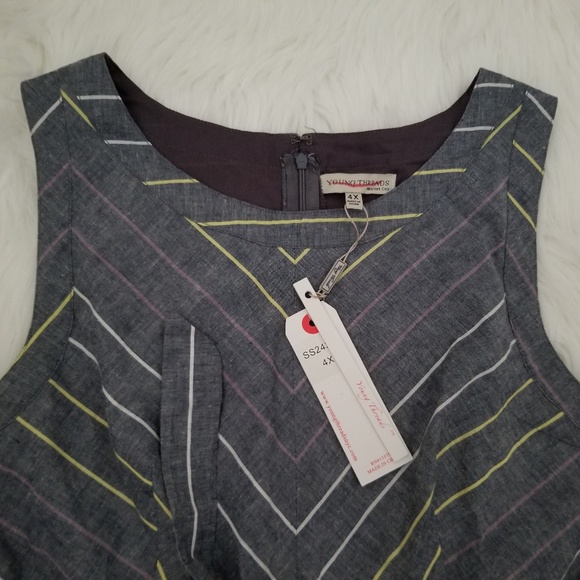 Young Threads NYC Sleeveless Dress 4X - Picture 4 of 5